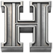 Metal type letter H