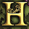 Ornate type letter H