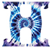 Tie-Dye type letter H