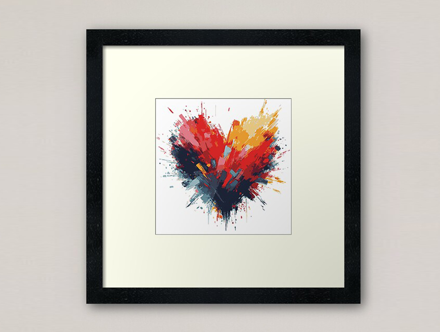 Paint Heartburst Wall Art