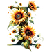 Sunflower type letter I