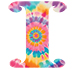 Tie-Dye type letter I