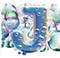 Letter J in Bubbles type design