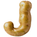 Potato type letter J