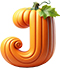 Pumpkins type letter J