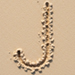 Sand type letter J