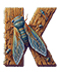 Cicada letter K