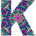 Kaleidoscope type letter K
