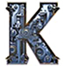 Mechanix type letter K