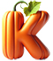 Pumpkins type letter K