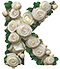 Roses type letter K