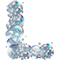 Letter L in Bubbles type design