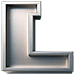 Metal type letter L