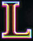 Neon type letter L