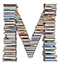 BOOKS letter M design