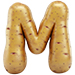 Potato type letter M