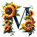 Sunflower type letter M