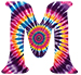 Tie-Dye type letter M