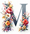 Watercolor type letter M