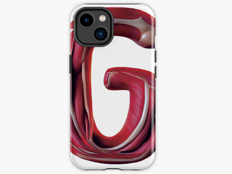 Muscles type letter protective phone case