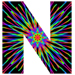 Kaleidoscope type letter N