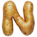 Potato type letter N