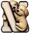 Puppies type letter N