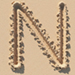 Sand type letter N