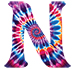 Tie-Dye type letter N