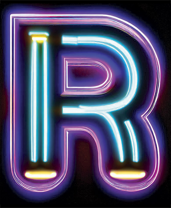 NEON LETTER R