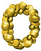 Gold Christmas letter O