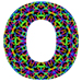 Kaleidoscope type letter O