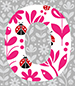 Ladybug type letter O