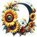 Sunflower type letter O