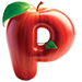 Apple type letter P