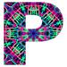 Kaleidoscope type letter P
