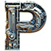 Mechanix type letter P