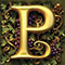 Ornate type letter P