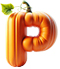 Pumpkins type letter P