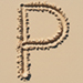 Sand type letter P