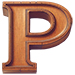 Wood type letter P