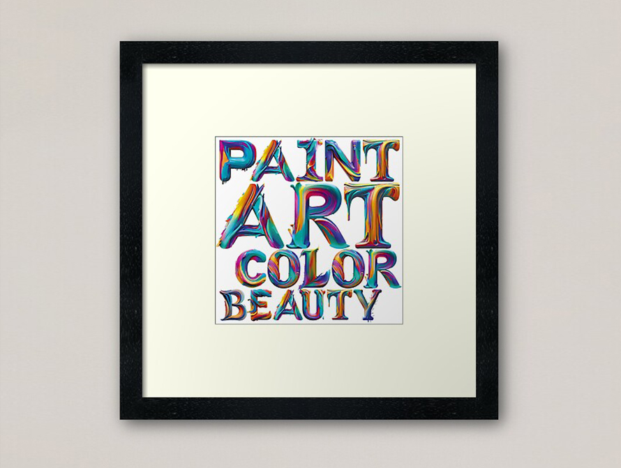 Paint Words Wall Art