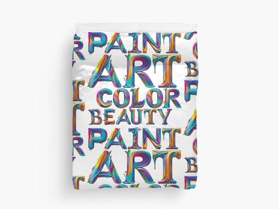 Paint Words Duvet Cover