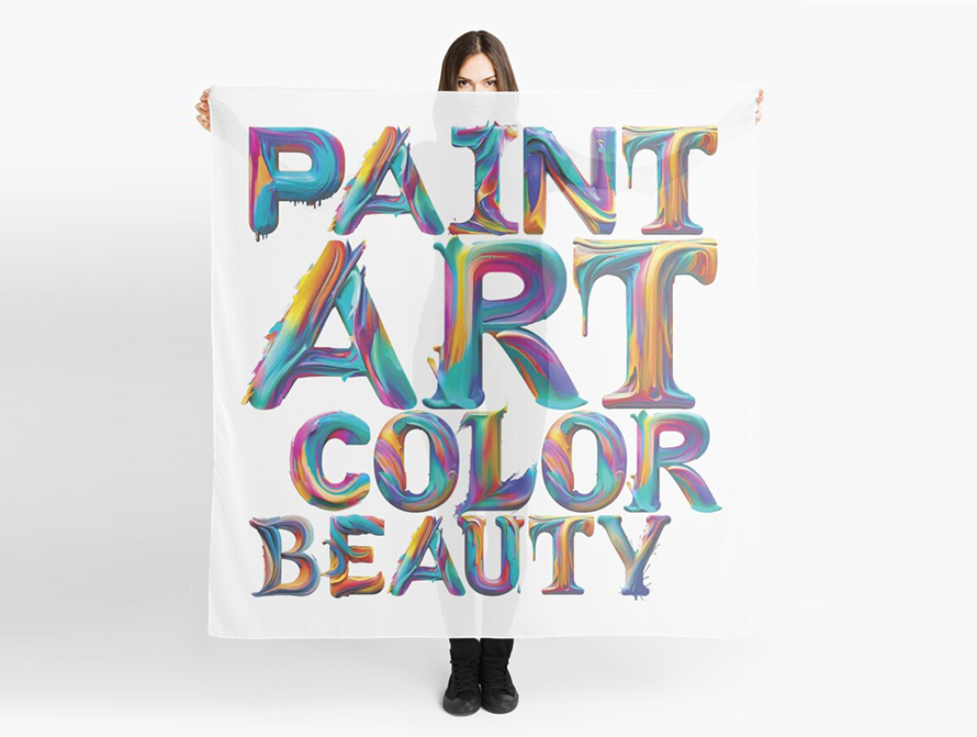 Paint Words Scarf