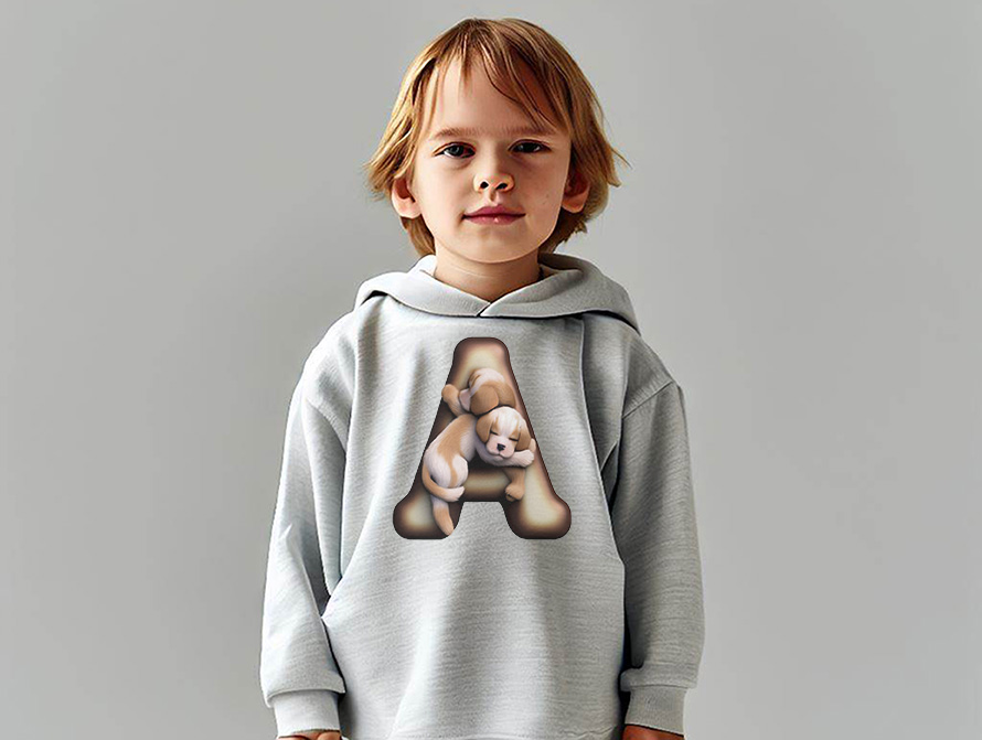 Puppies letter kids hoodie