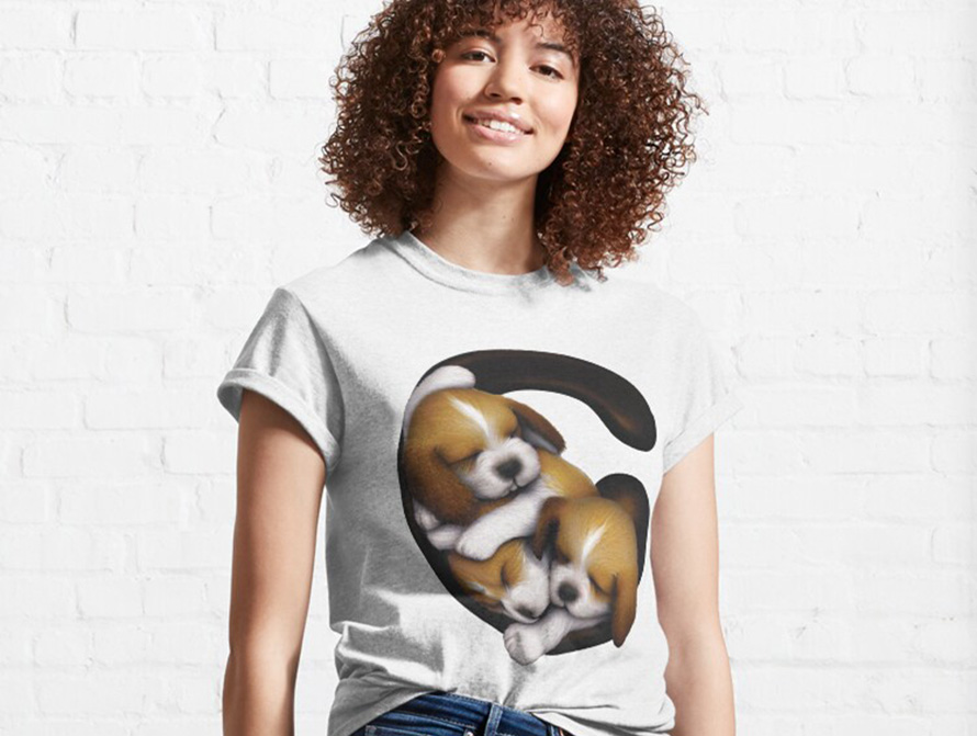 Puppies letter t-shirt