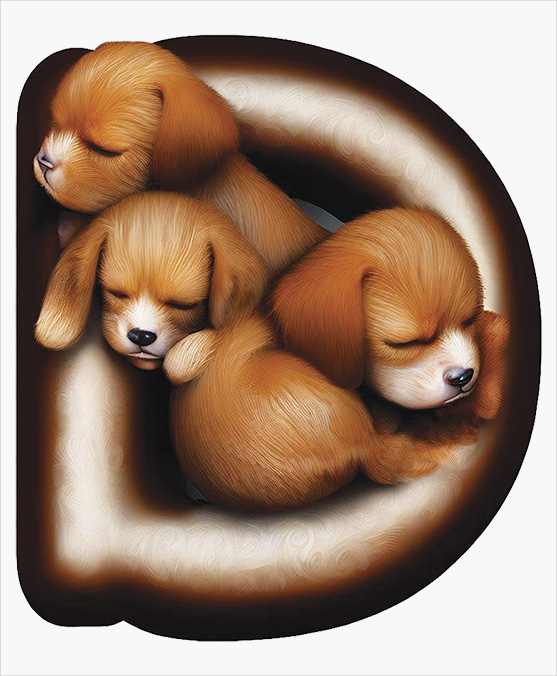 PUPPIES LETTER D