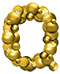 Gold Christmas letter Q