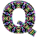 Kaleidoscope type letter Q