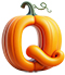 Pumpkins type letter Q